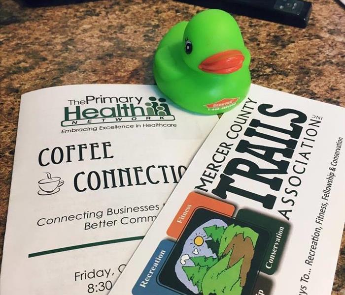 SERVPRO rubber duck and flyers from the event