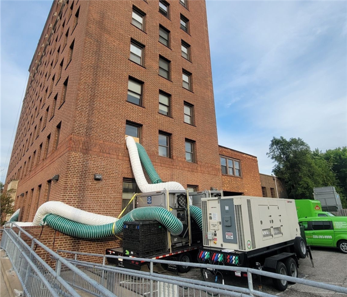 SERVPRO equipment being used at commercial building 